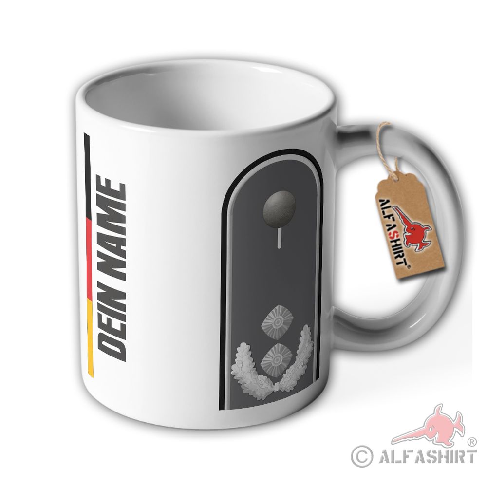 Tasse Oberstleutnant Pioniere Bundeswehr Schulterstück Dienstgrad BMVg #41017