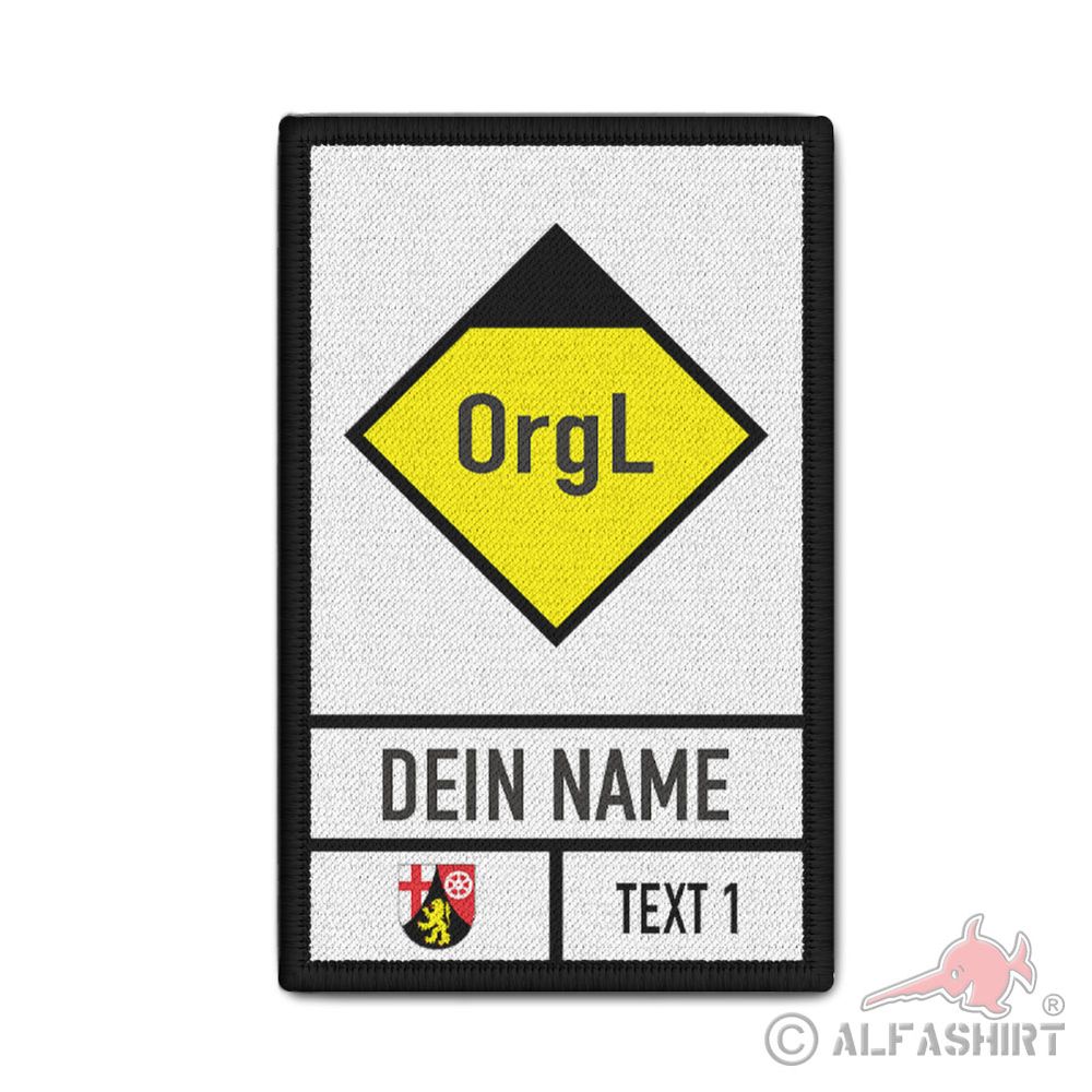 Rank Patch 9,8x6cm OrgL Organisatorischer Leiter Rheinland Pfalz RLP #43842