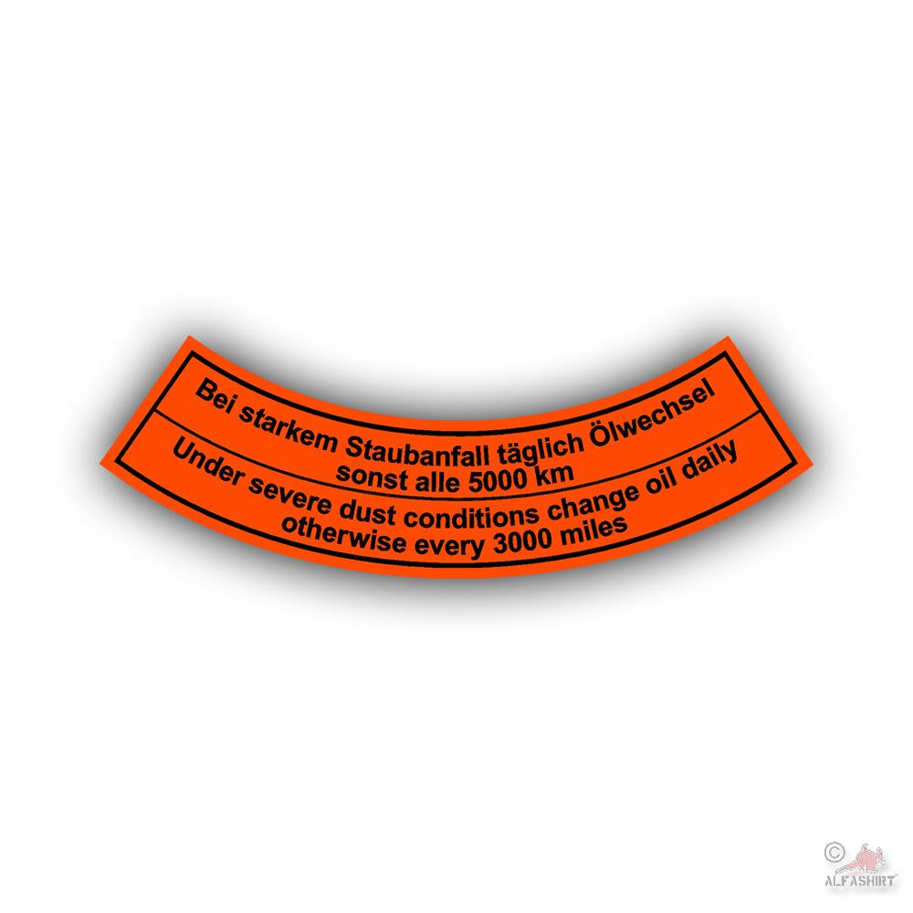 Beetle oil bath filter sticker oil bath engine air filter VW bucket 13x4cm # A4637