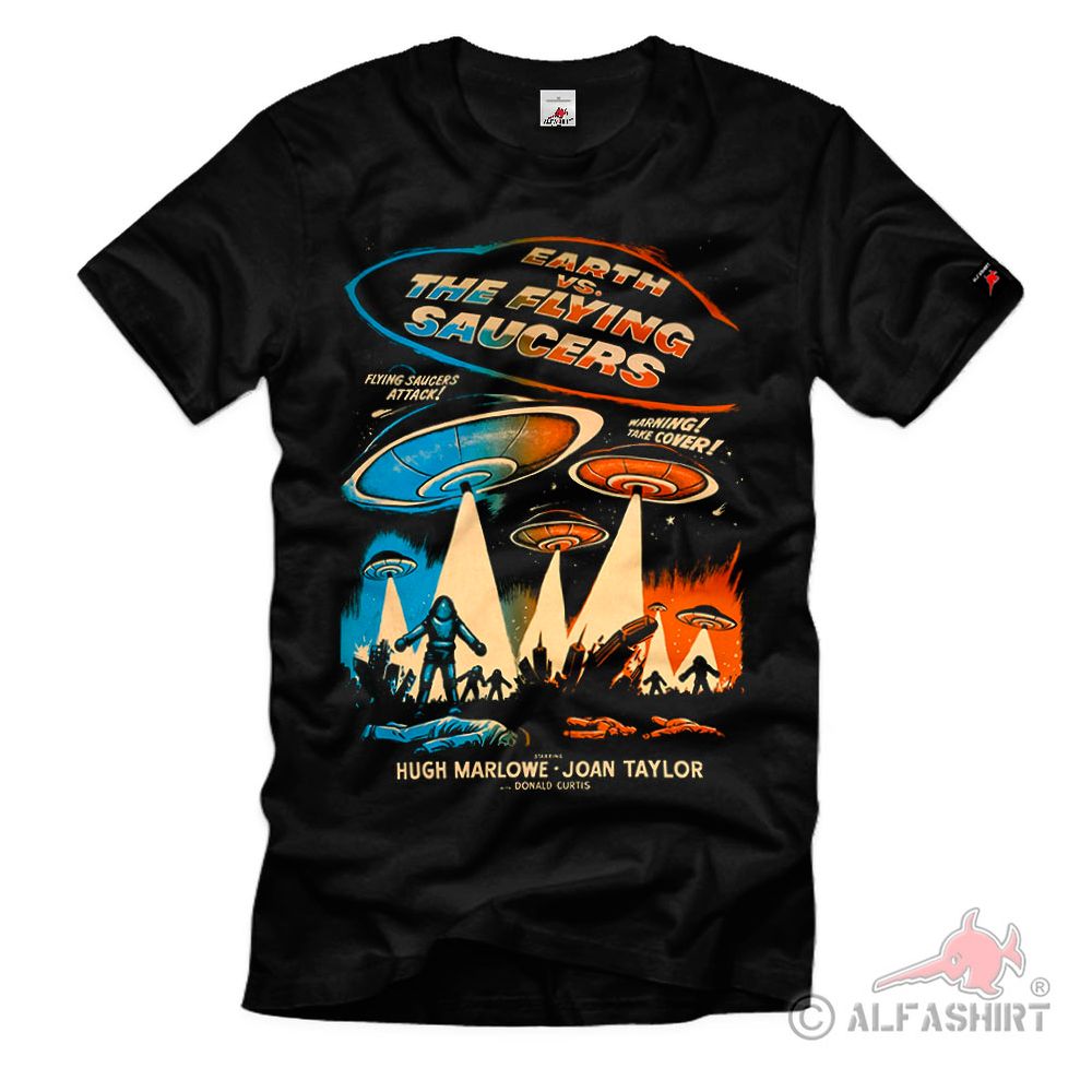 ATTACK of the flying saucers Earth vs UFO Science-Fiction-Film T-Shirt#39069