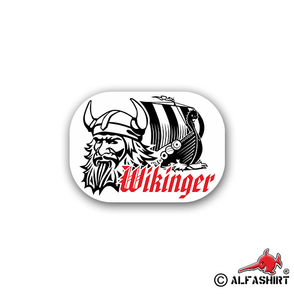 Aufkleber/Sticker Wikinger Drachenboot Segelschiff Hörnerhelm Odin 10x7cm A1848