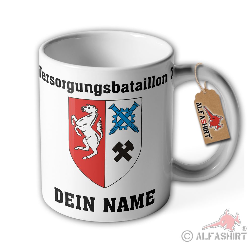 Tasse Versorgungsbataillon 7 Personalisiert Wunschtext LogBtl Bundeswehr #36379