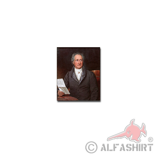 Göthe Aufkleber Sticker Johann Wolfgang von Goethe Dichter Lyrikjer 6x7cm#A3888