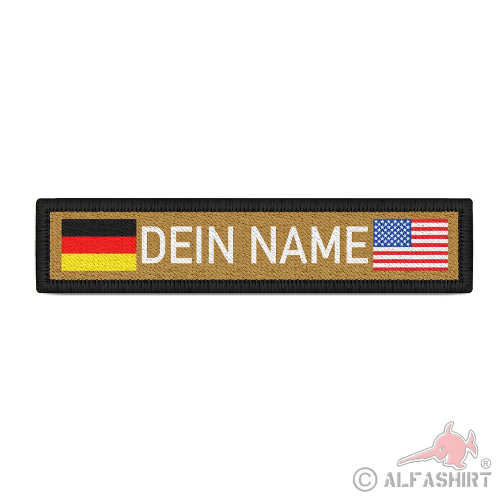 Deutschland USA Namenschild Patch mit Namen  Navy Name Patch Aufnäher #36889