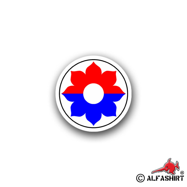 Sticker 9th Infantry Division US Army Vietnam Coat of Arms 7x7cm A1595