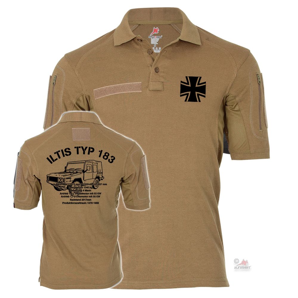 Tactical Poloshirt Iltis Typ 183 Daten KFZ BW LKW 0,5t Bundeswehr BW#37641