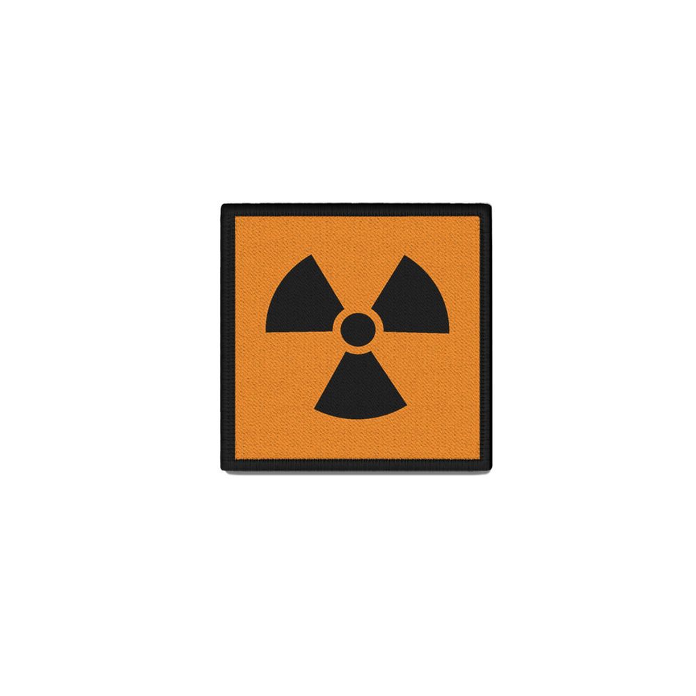 Patch 40x40mm Danger Symbol Radioactive Radiation Harmful #42753