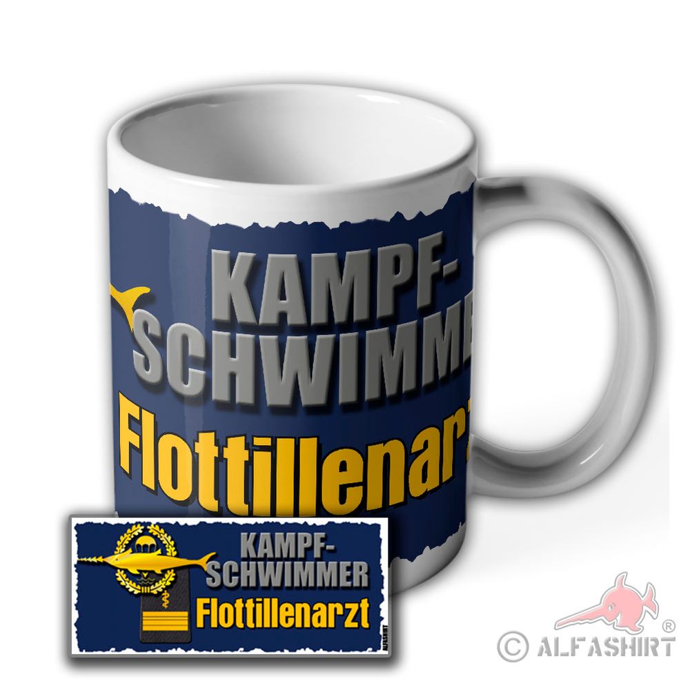 Tasse Kampfschwimmer Flottillenarzt KpfSchw Marine Bundeswehr Marine #39031