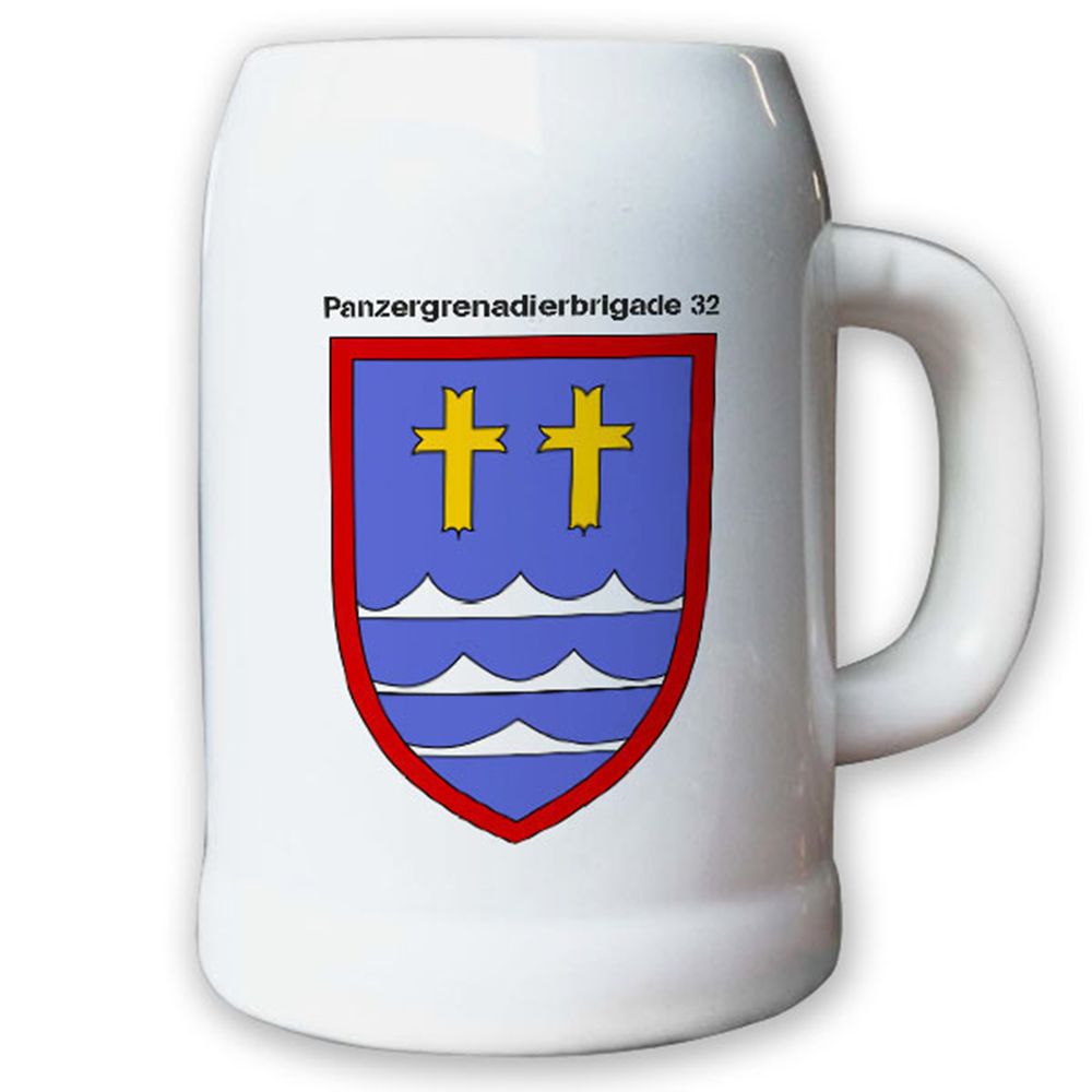 Krug / Bierkrug 0,5l -Bierkrug Panzergrenadierbrigade 32 PzGrenBrig #13015
