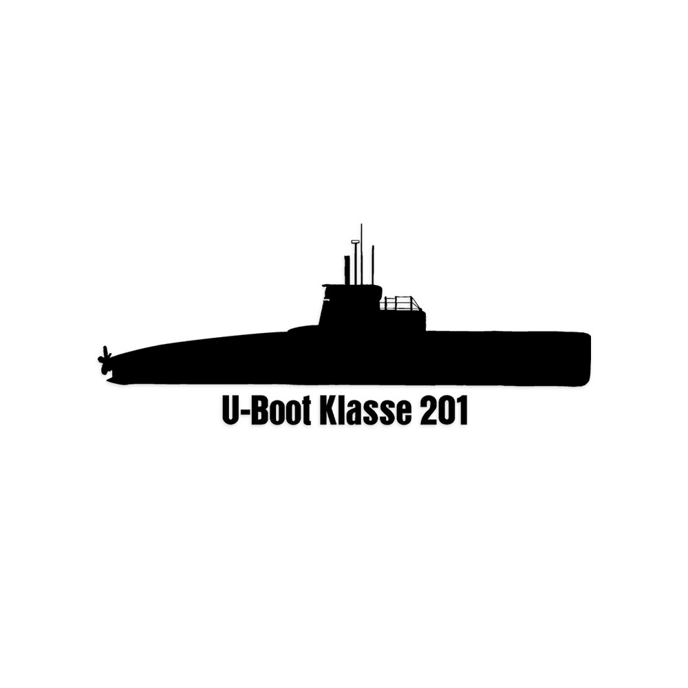 Wandtattoo U-Boot Klasse 201 U1-Klasse Bundesmarine Bekämpfung #A6228