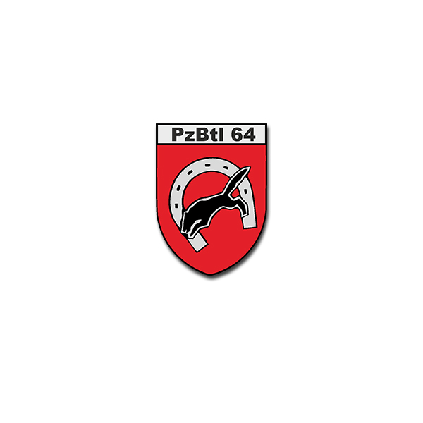 Sticker PzBtl 64 Panzer Battalion Bundeswehr logo coat of arms 7x5 cm # A4237