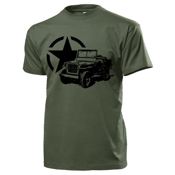 US Army MB Overland Star Flag Vintage Normandy Fan - T Shirt # 17778