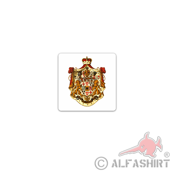 Sticker Waldeck-Pyrmont Coat of Arms Burg Waldeck Eder Hesse 7x7cm A3270