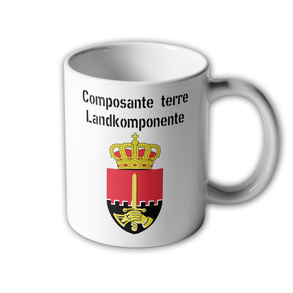 Tasse Landkomponente Composante Terre Belgien Belgian Armed Forces Wappen #32394