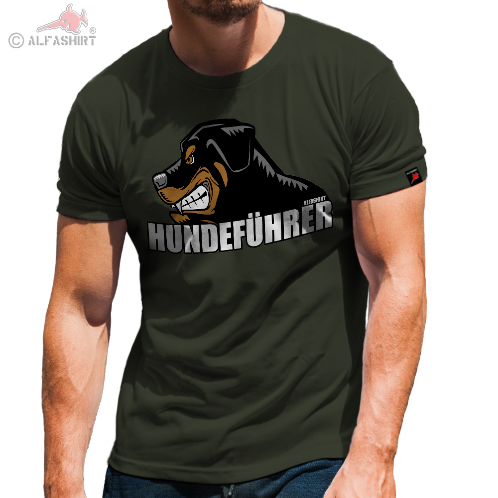 Hundeführer Dog Spührhund Rottweiler Kampfhund Bw Bundeswehr T-Shirt #32187