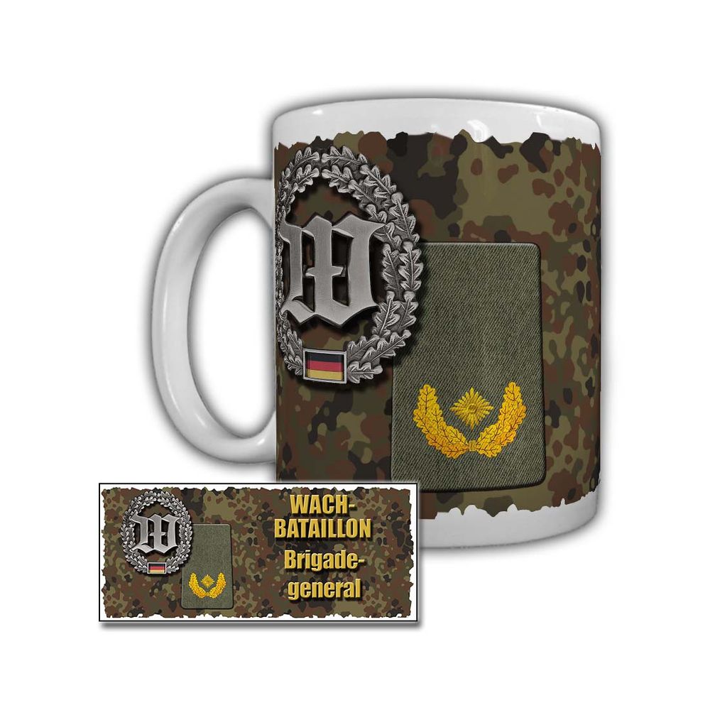 Tasse Wachbataillon Brigadegeneral Rangabzeichen Bundeswehr Dienstgrad #30014