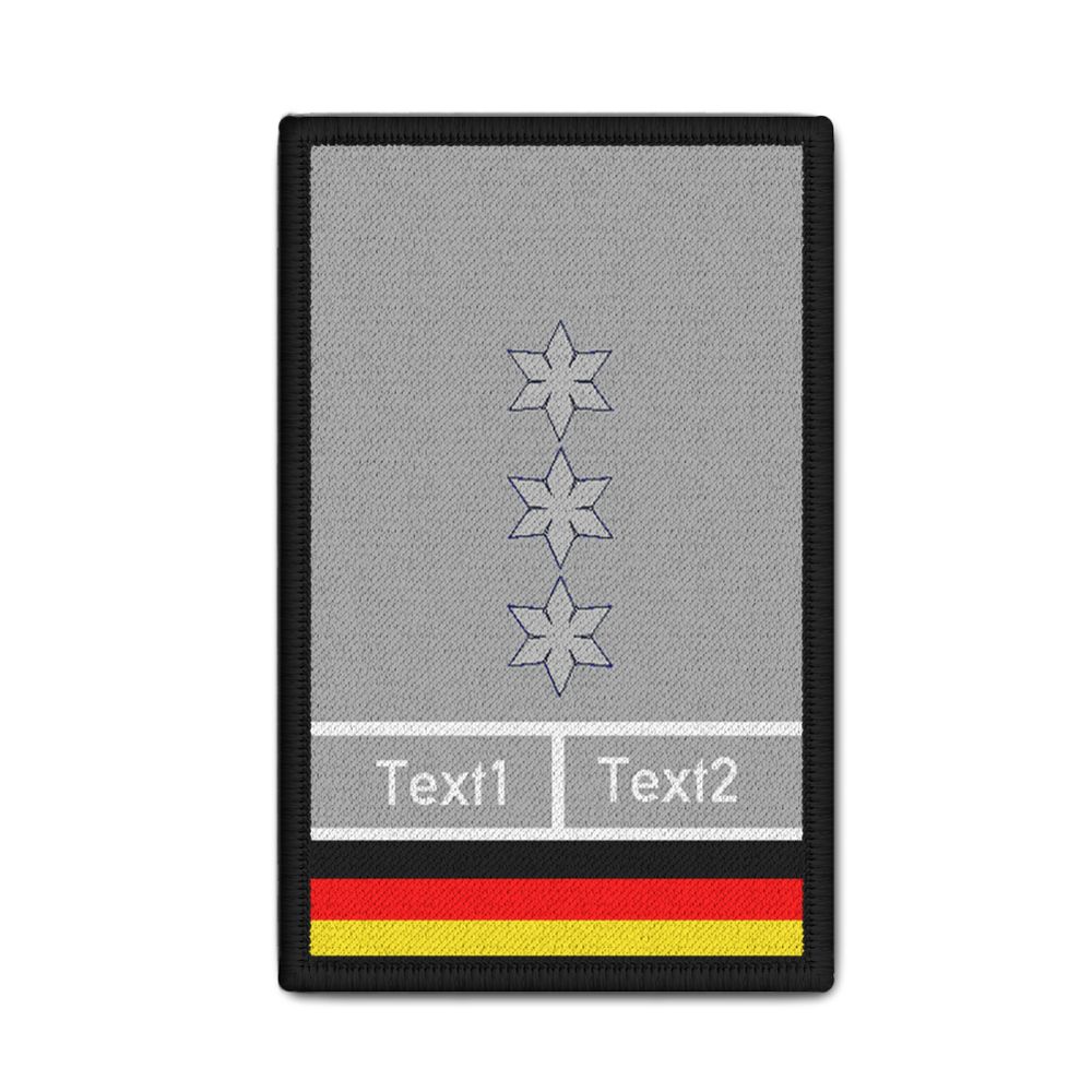 Rank Patch Polizei Dienstgrad zum personalisieren gestalten 9,8x6cm #35433