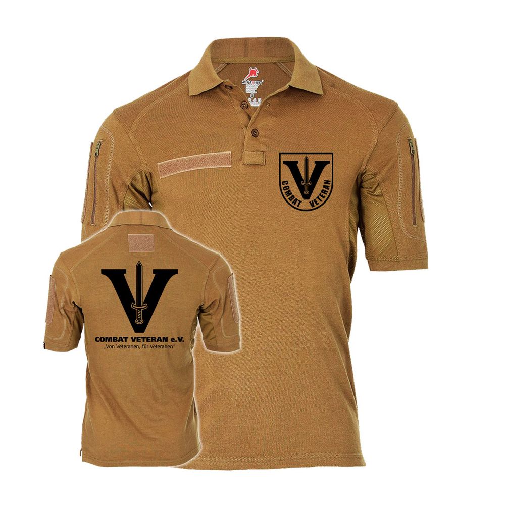 Tactical Poloshirt Sand Combat Veteran e.V. Kameradenhilfe Einsatzveteran Unterstützer #47042