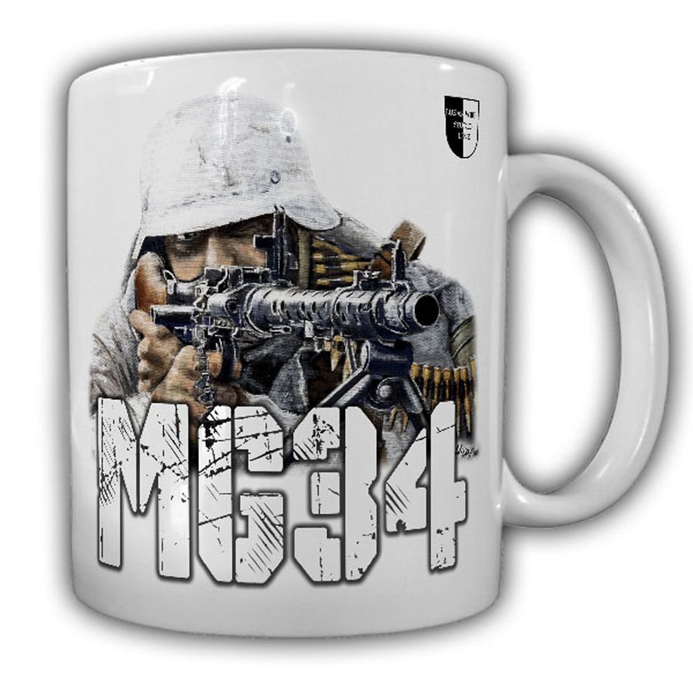 Tasse Lukas Wirp MG34 Schütze Gemälde Bild Kunst Militaria Gewehr #23416