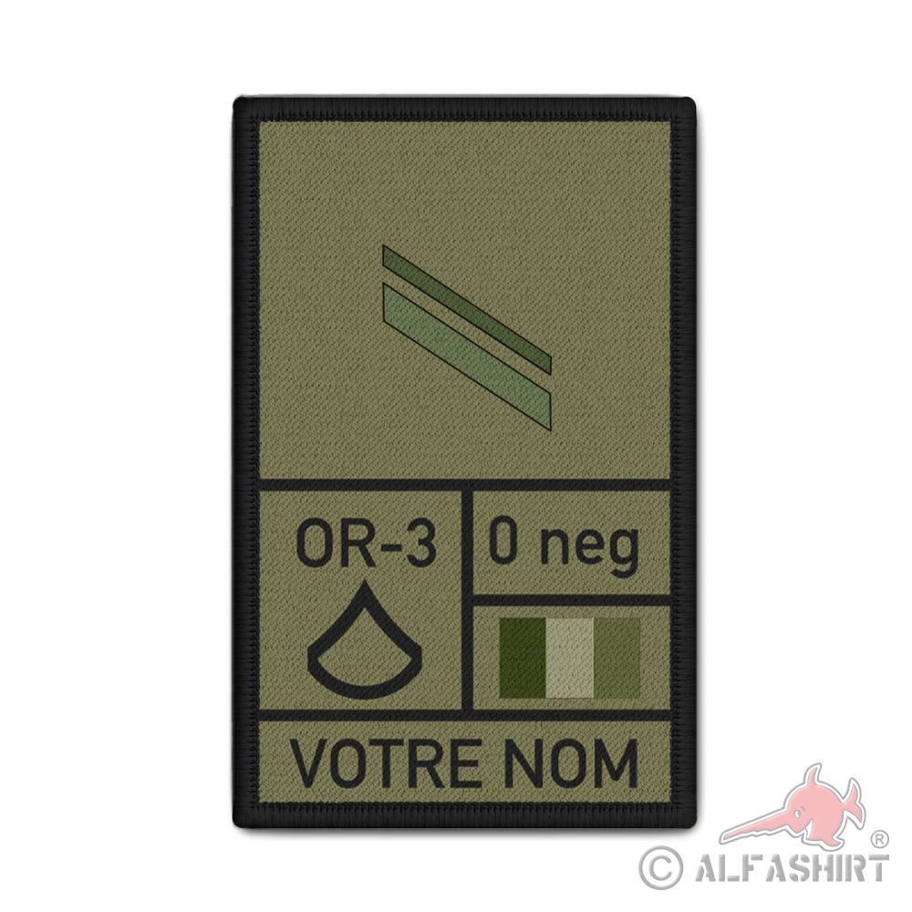 Ecusson personnalisable (veteran)