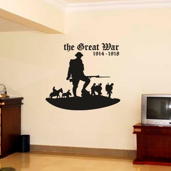 The Great War Wk Wh Soldat 1914 1918 Wandtattoo 45x50cm #3333