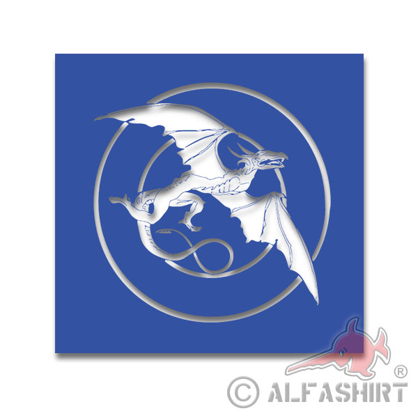 Lackierschablonen-Aufkleber Drache Mittelalter Ritter Mytologie 34x34cm#A4517