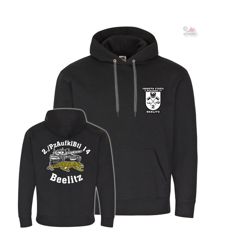 Hoodie 2 PzAufkl Btl 14 Beelitz Immota Fides Panzer Aufklärer Leopard 1 #37407