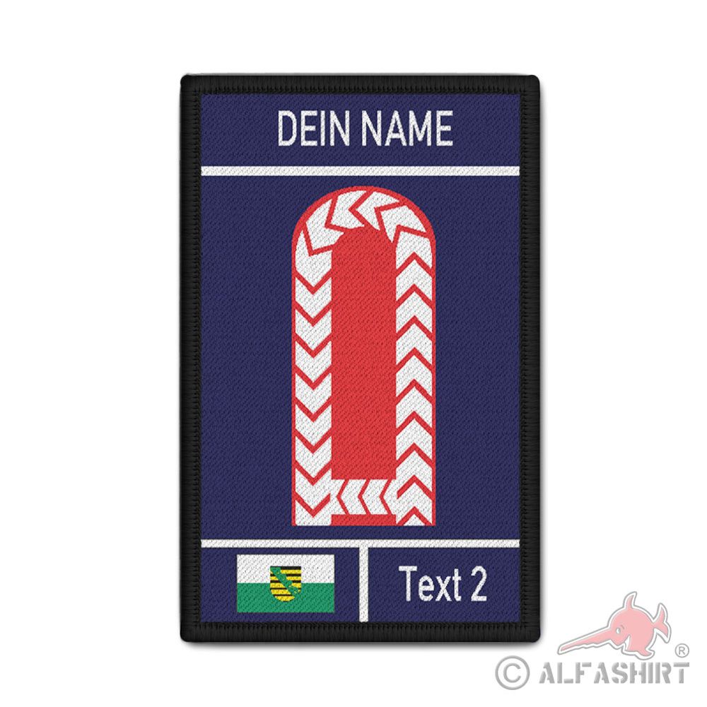 Rank Patch Oberfeuerwehrmann Feuerwehr Sachsen Abzeichen Dienstgrad #40760