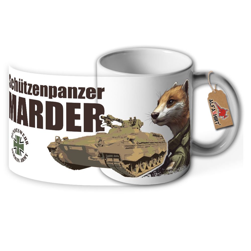 Cup mug ceramic Marder armored personnel carrier SPZ Bundeswehr German Army #27182