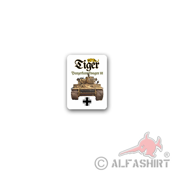 Aufkleber/Sticker Panzerkampfwagen VI Tiger Panzer Militärfahrzeug 5x7cm A3337