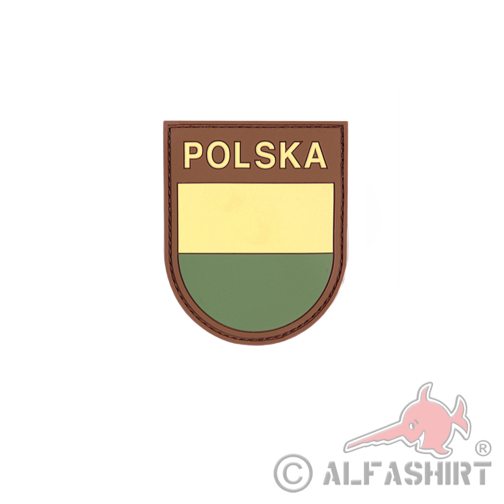 3D Rubber Polska Tarn Patch Polen Fahne Airsoft Alfashirt 6  x 8 cm#26984