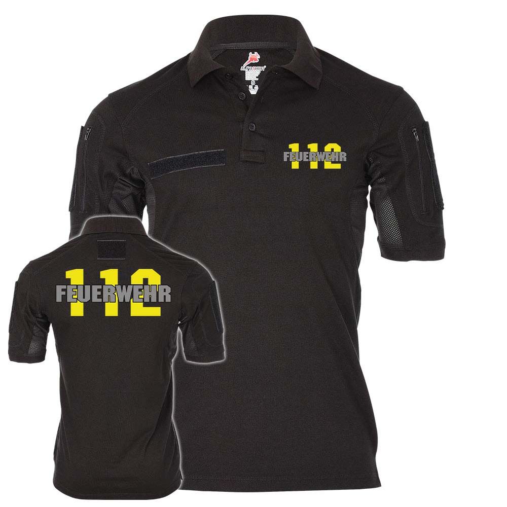 112 Fire Department Tactical Polo Shirt Fire Chief Firefighting Group Leader RTW#24377