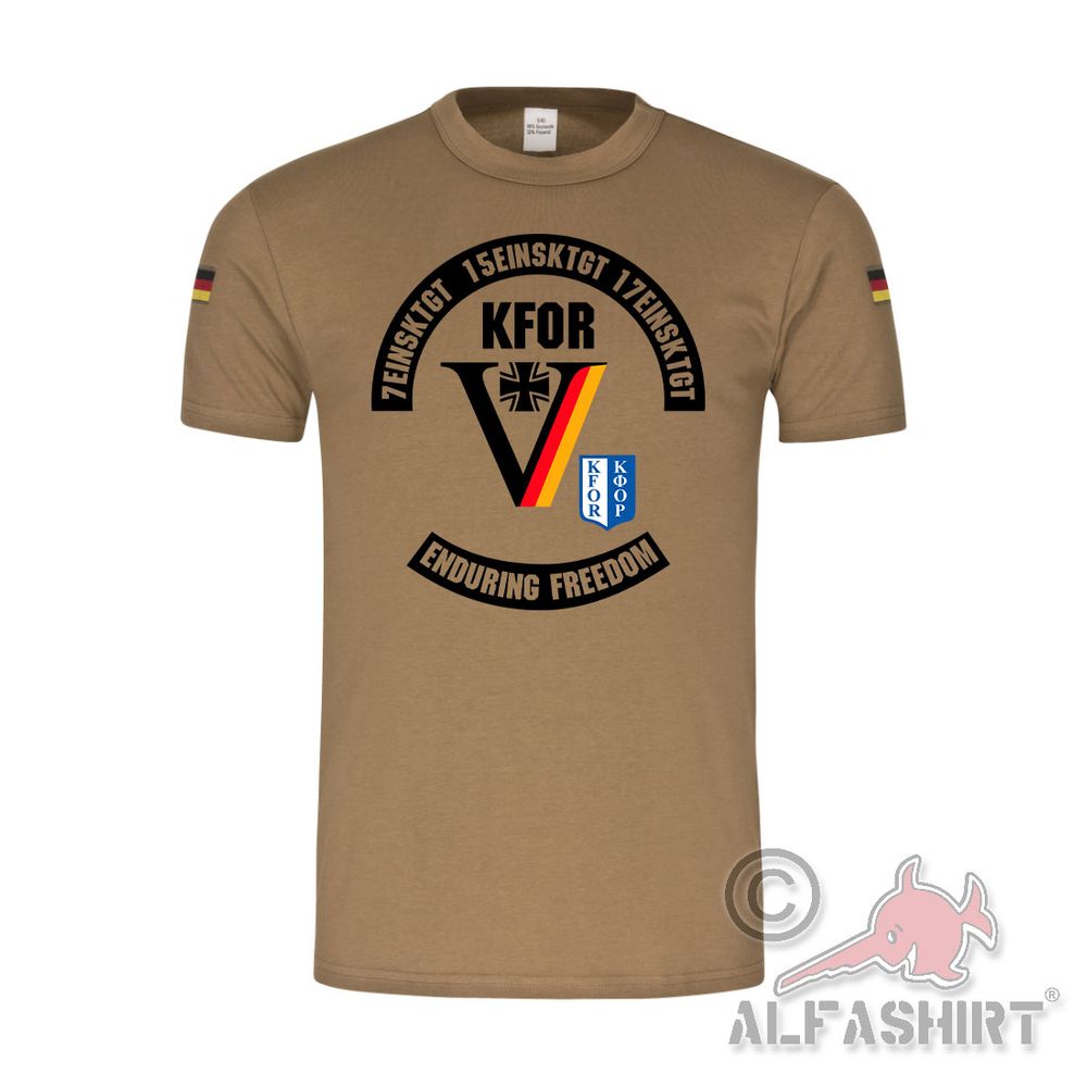 T-Shirt KFOR Veteran Eduring Freedom 7EinsKtg 15EinsKtg 17EinKtg #42335