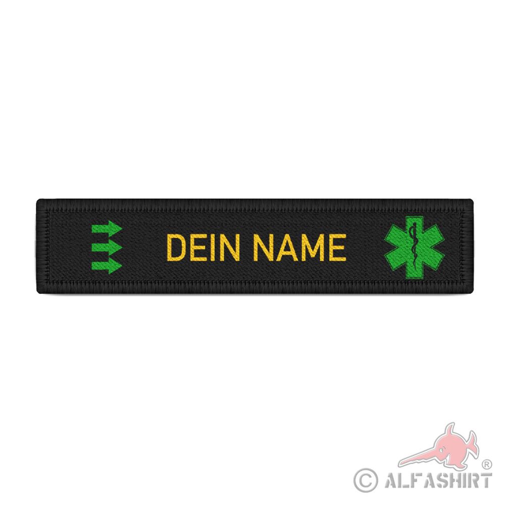 Namenspatch personalisiert Gelb Pfeile Star Stern Sanitätsdienst #41712