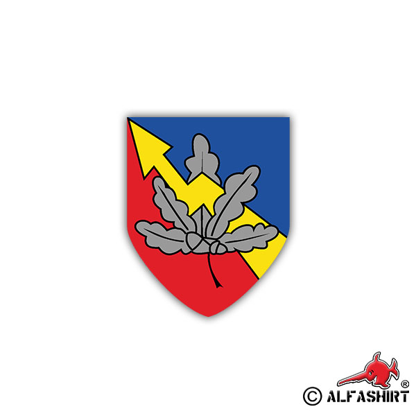 Sticker FMTL 801 Communication Battalion Coat of Arms BW Badge 7x5cm A1234