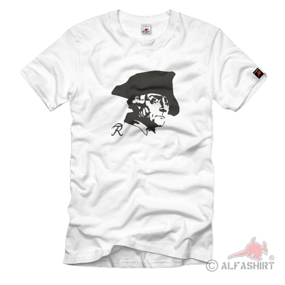 Friedrich der Große Preußen Logo Wappen Gesicht König Friedericus Rex  - T Shirt #3154 