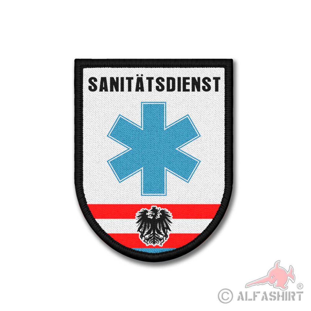Patch Medical Service Police Austria Paramedic Badge Velcro 9x7cm # 26183