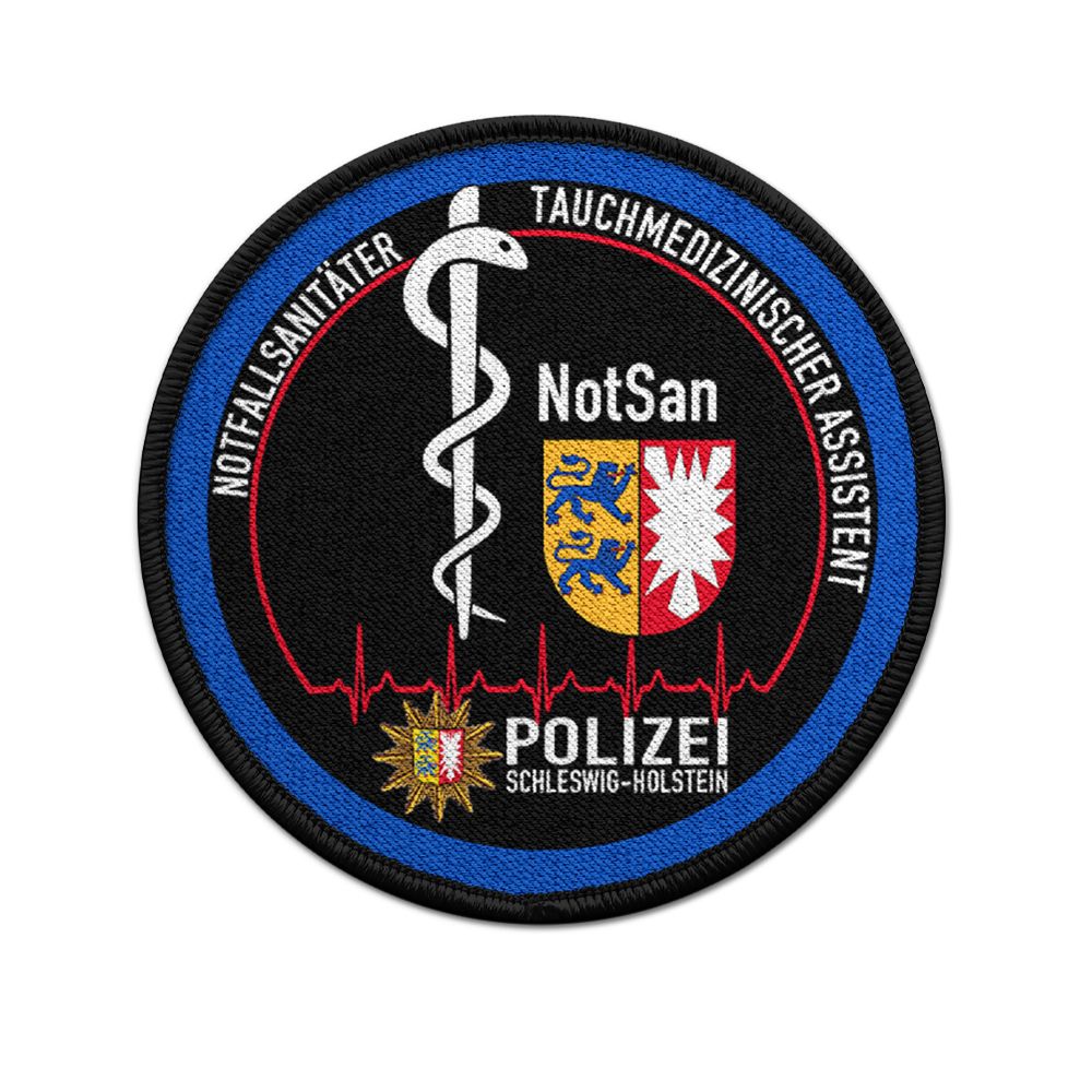 Patch 9cm NFS Polizei Schleswig Holstein Tauchmedizinischer Assistent #46945