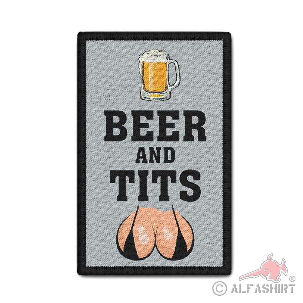 Beer and Tits Breasts Party Disco Beer Maß Oktoberfest Patch # 38706
