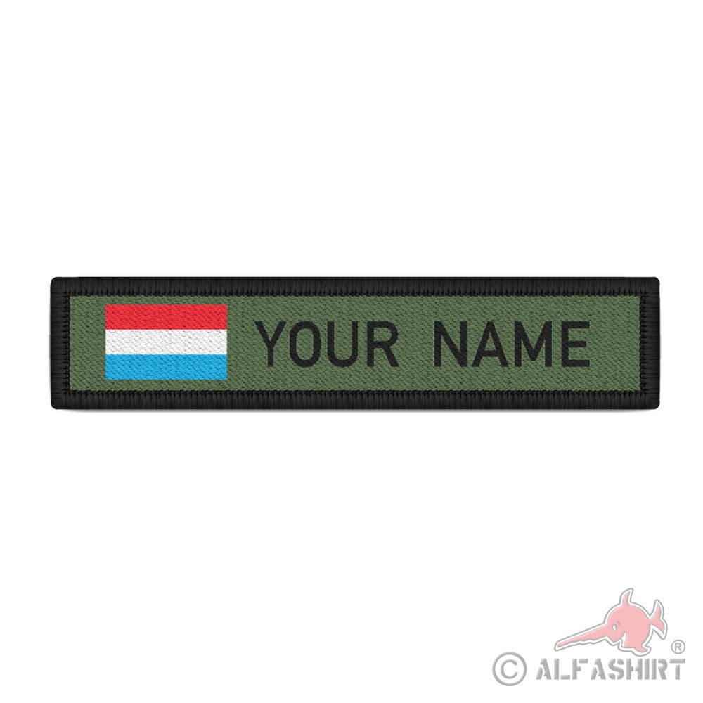Namenspatch Luxemburg Oliv Name Patch Landesflagge Land Großherzogtum #41189