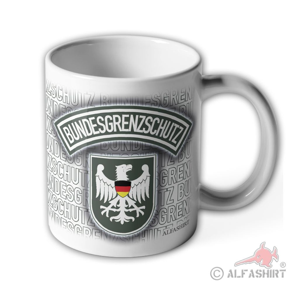 Tasse Bundesgrenzschutz BGS ALT_Polizei Wappen Abzeichen Adler Genscher #23685