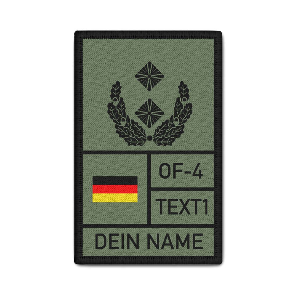 Rank Patch Oberstleutnant mit Namen Oberstlt OTL Bundeswehr Dienstgrad #42240