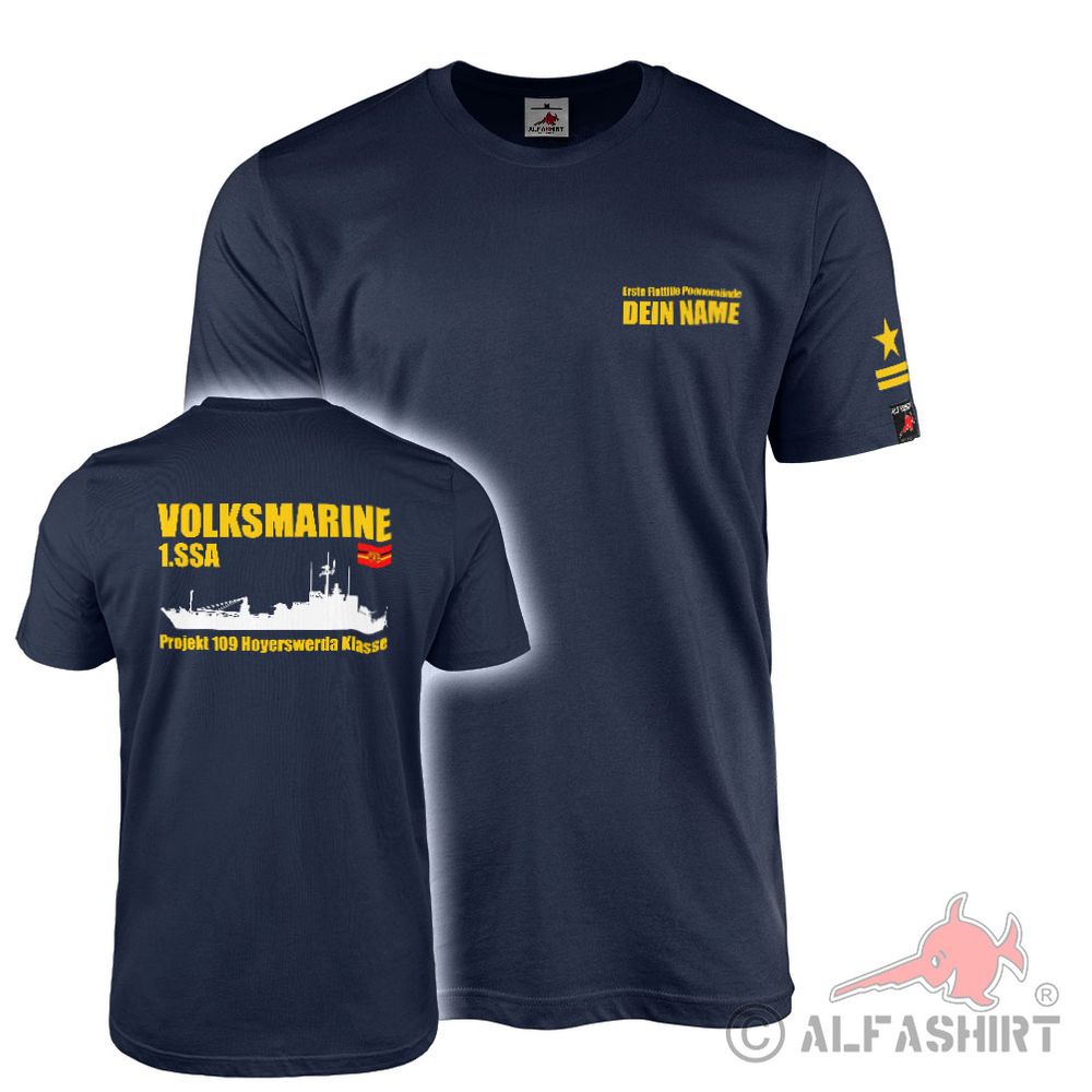 T-Shirt Volksmarine 1 Flotille SSA Sicherstellungsschiffsabteilung #42311