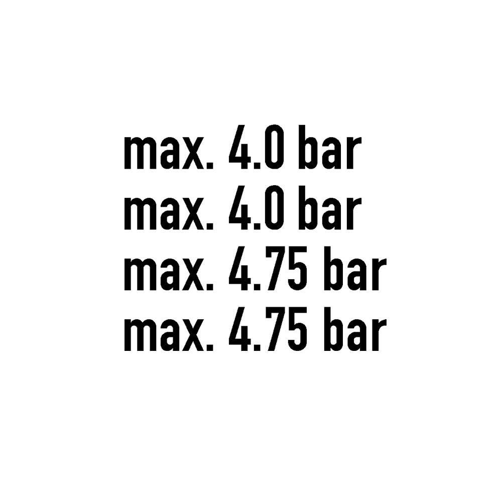 Sticker tire pressure 4.0 4.75 bar wheel loader truck excavator air pressure 4x4cmx23cm # A5778