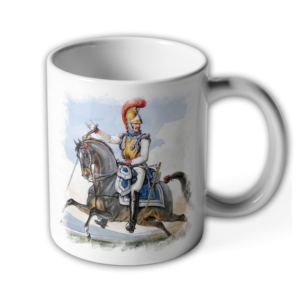 Cavalier 1 Regiment Carabiniers Kavallerie Reiter Frankreich Gemälde Tasse#11445