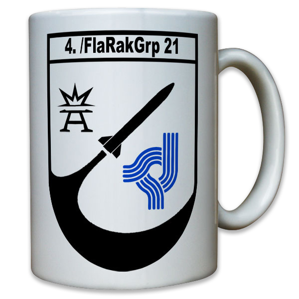 4. Kompanie FlaRakGrp 21 Flugabwehrraketen Gruppe 21 Raketen Bund - Tasse #11789