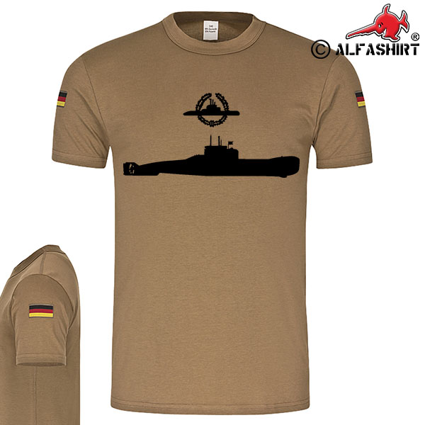 BW Tropen U-Boot Klasse 206 Abzeichen BW U-Bootfahrer Emblem Gold #15540