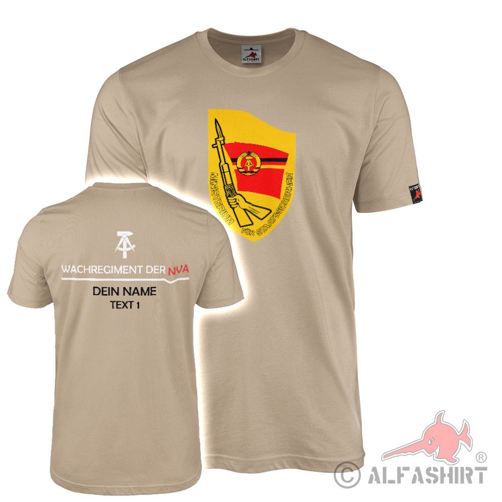 T-Shirt personalisiert Wachregiment NVA Nationale Volksarmee #41764