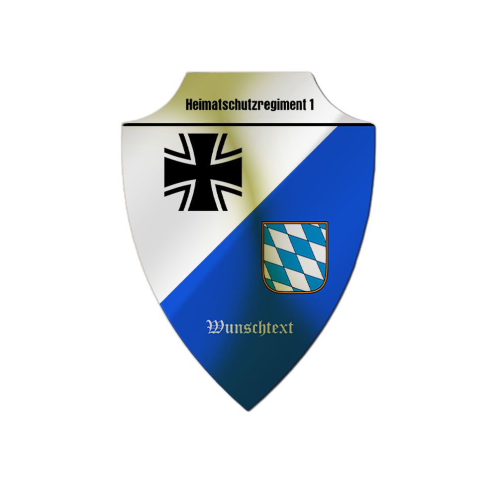 Aluschild HSchRgt Heimatschutzregiment 1 Bayern Roth Landeskommando #47436