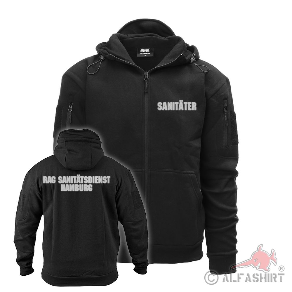 Tactical Hoodie RAG Medical Service HH Hamburg Paramedic Rescue Workers #41270 Tactical Hoodie RAG Medical Service HH Hamburg Paramedic Rescue Workers #41270